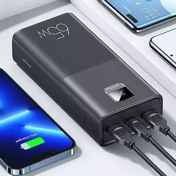 USAMS Powerbank PB68 30000mAh 65W QC3.0+PD Fast Charge + kabel USB-C/USB-C 100W czarny/black ATXLOGTC01 (US-CD185)