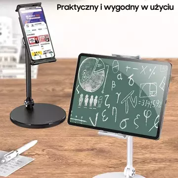 USAMS Uchwyt biurkowy na telefon/tablet biały/white ZJ057ZJ02 (US-ZJ057) Metal