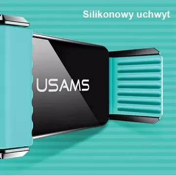 USAMS Uchwyt do kratki wentylacyjnej Air Vent Dual Clip biało-zielony/white-green ZJ45ZJ02 (US-ZJ045)