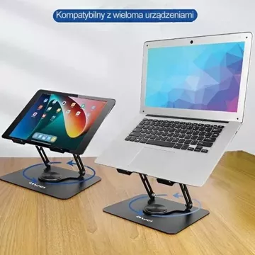 Uchwyt biurkowy X46 rotacyjny na laptopa 16" czarny