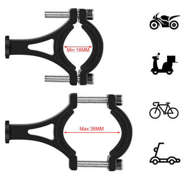 Uchwyt rowerowy Alogy Metal Bike Holder do telefonu na kierownicę na rower motor hulajnoga Czarny + Pasek bezpieczeństwa