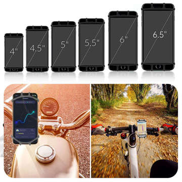 Uchwyt rowerowy Alogy Spider TPU Bike Holder do telefonu Silikonowy elastyczny na rower motor hulajnoge quad Czarny