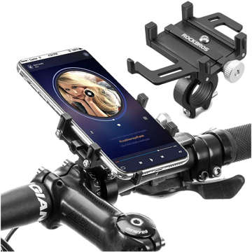 Uchwyt rowerowy RockBros 699-BK na kierownicę do telefonu na rower motor hulajnogę Czarny