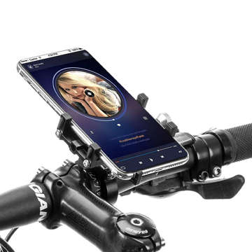 Uchwyt rowerowy RockBros 699-BK na kierownicę do telefonu na rower motor hulajnogę Czarny