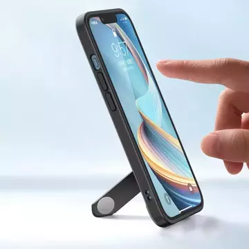 Ugreen Fusion Kickstand Case sztywne etui z żelową ramką i podstawką do iPhone 13 Pro czarny (90153)