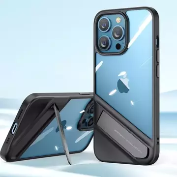 Ugreen Fusion Kickstand Case sztywne etui z żelową ramką i podstawką do iPhone 13 Pro czarny (90153)