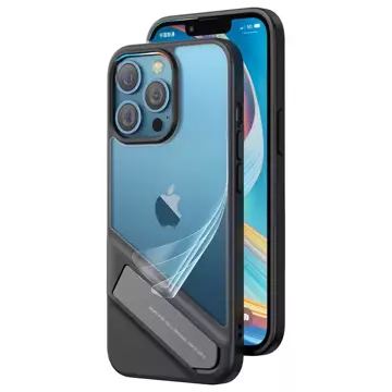 Ugreen Fusion Kickstand Case sztywne etui z żelową ramką i podstawką do iPhone 13 Pro czarny (90153)