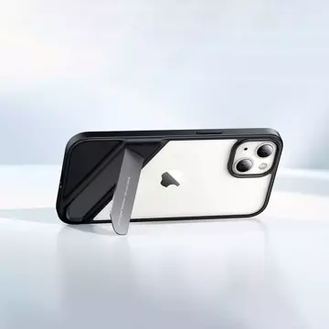 Ugreen Fusion Kickstand Case sztywne etui z żelową ramką i podstawką do iPhone 13 Pro czarny (90153)