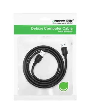 Ugreen kabel przewód USB 2.0 (męski) - USB 2.0 (męski) 0,5 m czarny (US128 10308)