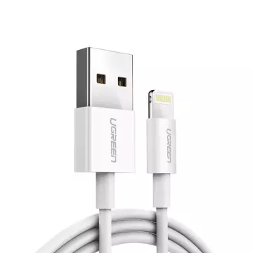 Ugreen kabel przewód USB - Lightning MFI 2m 2,4A biały (20730)