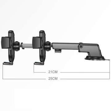 Uniwersalny Uchwyt samochodowy Joyroom JR-OK3 teleskopowy do telefonu na deskę szybę Black
