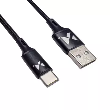 Wozinsky kabel USB - USB Typ C 2,4A 2m czarny(WUC-C2B)
