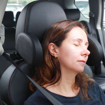 Zagłówek samochodowy regulowane oparcie na głowę do samochodu auta poduszka Czarny