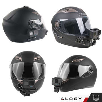 Zestaw akcesoriów montażowych Alogy 20w1 na kask do kamer sportowych GoPro, DJI, Insta360, SJCam, Eken 