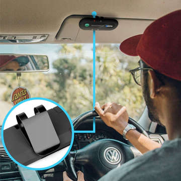 Zestaw głośnomówiący samochodowy Bluetooth Bezprzewodowy głośnik do odtwarzania muzyki czarny