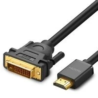 Uzelený káblový adaptér DVI 24 1 pin (samec) - HDMI (samec) FHD 60 Hz 1,5 m čierny (HD106 11150)