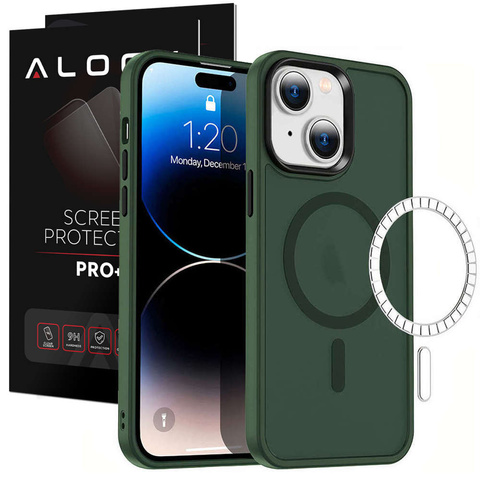 Ochranné puzdro MagMat pre MagSafe pre Apple iPhone 13 Matte Green Glass