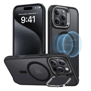 Hybridný kryt MagSafe HaloLock ESR so stojanom pre iPhone 16 Pro Max, čierny