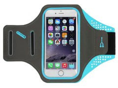 Etui na ramię sportowe do biegania na telefon wodoodporne 5.5 cala niebieskie