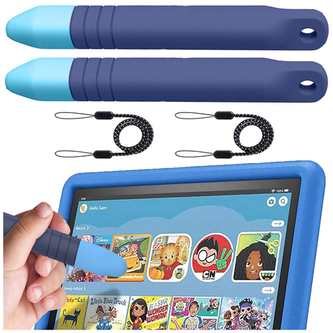 2x Dotykové kapacitné dotykové pero pre telefón Tablet Alogy Dotykové pero pre deti 10 cm Modré