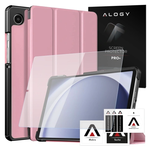 Puzdro pre Samsung Galaxy Tab A9 2023 8,7" X110 / X115 Kryt na tablet Puzdro Alogy Book Cover Ružové sklo