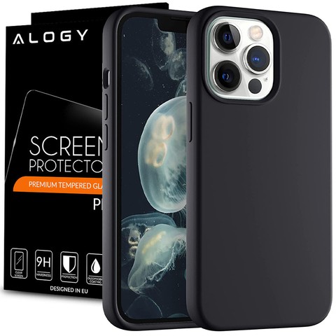 Ochranné puzdro na telefón Alogy Thin Soft Case pre iPhone 13 Pro Max black Glass