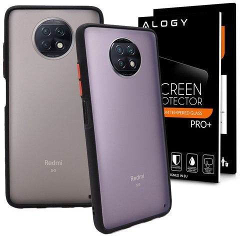 Puzdro na telefón Alogy Bumper case pre Xiaomi Redmi Note 9T Black Glass