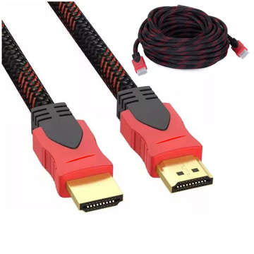 10m HDMI kábel HD 3D UHD 4K FULL HD prenosový kábel Oplet