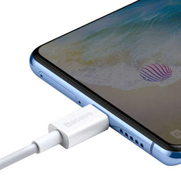 1m Baseus Špičkový kábel odolný USB na micro USB 2A kábel Biely