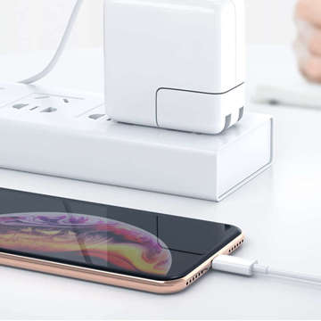 1m rýchly kábel USB-A na Lightning to Apple biely