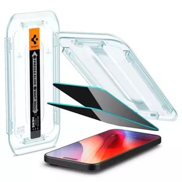 2-balenie ochranného skla Spigen Glas.Tr "Ez Fit" pre Iphone 16 Pro Max Privacy