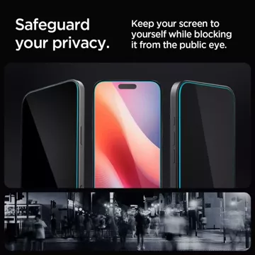 2-balenie ochranného skla Spigen Glas.Tr "Ez Fit" pre Iphone 16 Pro Max Privacy