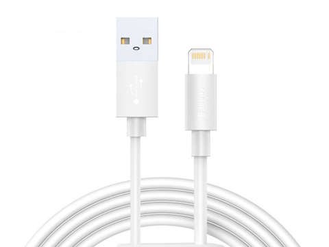 2x Kábel 1.5m Baseus przewód USB do Lightning PD 2.4A Biely