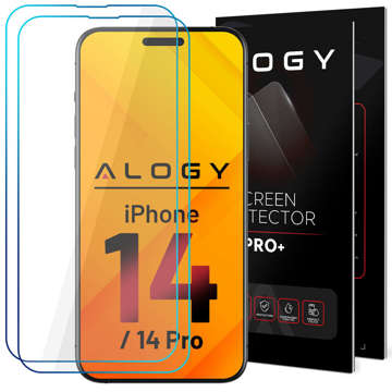 2x Tvrdené sklo 9H Alogy ochrana displeja pre Apple iPhone 14/14 Pro