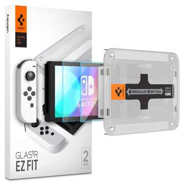 2x Tvrdené sklo Spigen Glas.tR EZ Vhodné pre Nintendo Switch Oled