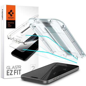 2x Tvrdené sklo pre iPhone 15 Plus Spigen Glas.TR "EZ FIT" Číre