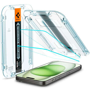 2x Tvrdené sklo pre iPhone 15 Plus Spigen Glas.TR "EZ FIT" Číre