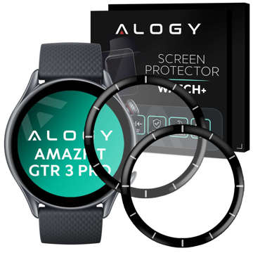 2x flexibilné sklo 3D Alogy Glass pre Xiaomi Amazfit GTR 3 Pro Black