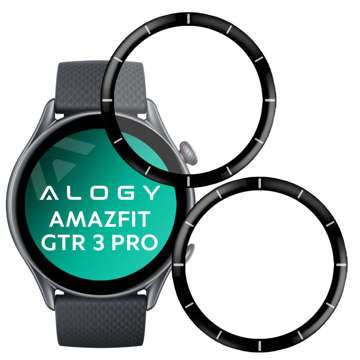 2x flexibilné sklo 3D Alogy Glass pre Xiaomi Amazfit GTR 3 Pro Black