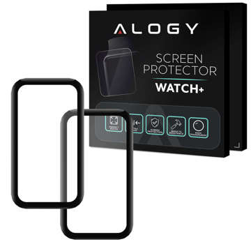 2x flexibilné sklo 3D Alogy Glass pre Xiaomi Redmi Smart Band Pro Black