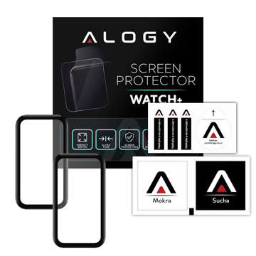 2x flexibilné sklo 3D Alogy Glass pre Xiaomi Redmi Smart Band Pro Black