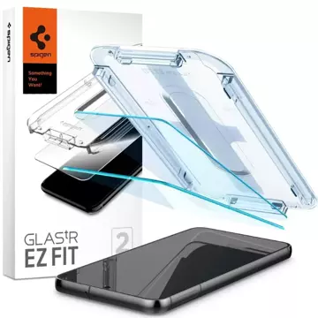 2x tvrdené sklo na ochranu obrazovky Spigen Glas.Tr "EZ FIT" pre Samsung Galaxy S23 Plus Clear