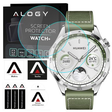 2x tvrdené sklo pre Huawei Watch GT4 GT 4 46mm ochranné pre inteligentné hodinky Alogy Screen Protector Watch