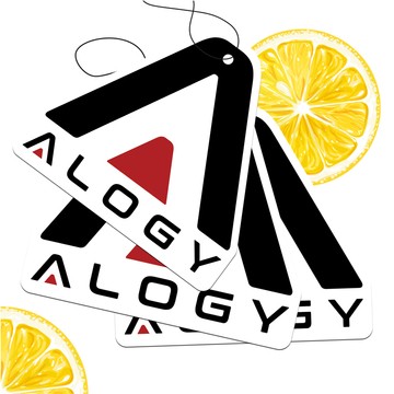 3x Prívesok vône do auta Alogy osviežovač vzduchu do auta Lemon [3 ks]