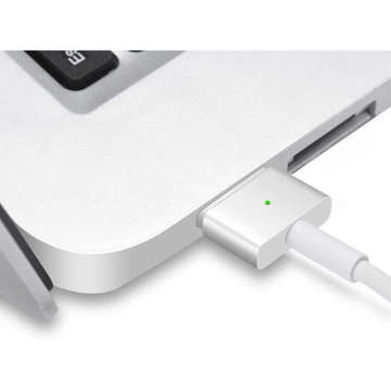 60W nabíjací adaptér pre Apple MacBook MagSafe 2 typ T biely notebook
