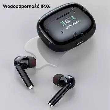 AWEI Športové slúchadlá Bluetooth 5.2 TA8 TWS dokovacia stanica Black