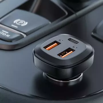 Acefast autonabíjačka 66W 2x USB / USB Type C, PPS, Power Delivery, Quick Charge 4.0, AFC, FCP, SCP čierna (B9)