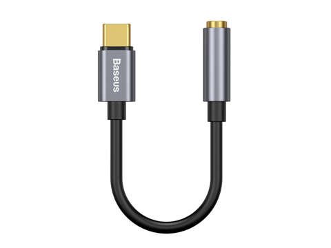 Adaptér Baseus L54 USB-C typu C na mini jack 3,5 mm Audio Grey