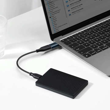 Adaptér Baseus Mini OTG Adaptér USB-A na USB-C Typ C adaptér Modrý