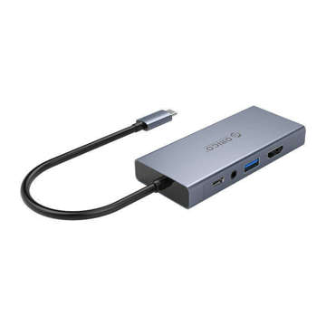 Adaptér Hub 5w1 Orico, HDMI 4K USB 3.0 VGA AUX USB-C PD 60W